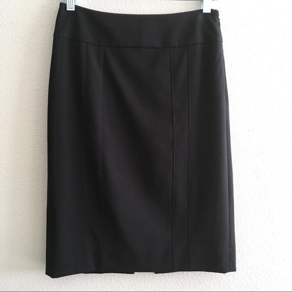 White House Black Market Black Pencil Skirt Sz 2 - Picture 1 of 8